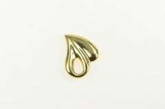 14K Yellow Gold Puffy Asymmetrical Heart Love Valentine Slide Pendant