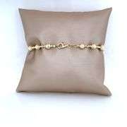 SPARKLING 14K YELLOW GOLD  BEAD BRACELET
