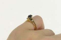 14K Yellow Gold 1950's Natural Sapphire Diamond Engagement Ring