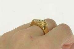 14K Yellow Gold 0.50 Ctw Diamond Men's Squared Wedding Ring