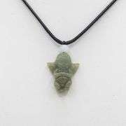 Natural 24.5 Ct Hand Carved Jadeite Angel Pendant
