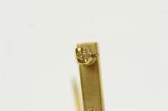 14K Yellow Gold Textured Design Squared Vintage Bar Pin/Brooch