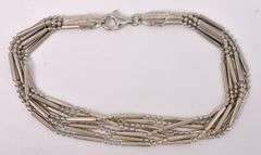 Silver Bead Bracelet In Sterling Silver