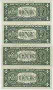 4 Gem Crisp Uncirculated 1957 Series $1 STAR Silver Certificates