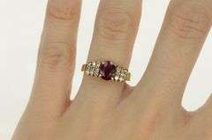 14K Yellow Gold 1.70 Ctw LeVian Ruby Diamond Engagement Ring