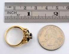 Attractive 14k Sapphire Cluster Ring