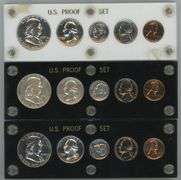 3 Diff. Gem 5-pc Proof Sets in custom holders