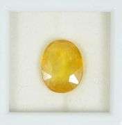 CERTIFIED 3.80 CARAT OVAL CUT NATURAL YELLOW SAPPHIRE