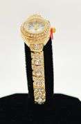 Ladies Geneva & Gemstone Watch, 18kt Yellow Gold Plated