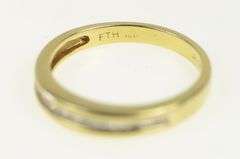 10K Yellow Gold Baguette Diamond Classic Wedding Band Ring