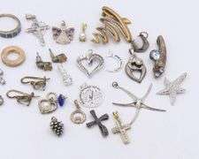 Group Lot of Vintage 925 Sterling Silver Miscellaneous Jewelry