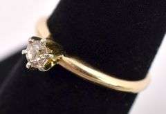 Angelic Solitaire Diamond Ring In 14K Yellow Gold