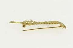 14K Yellow Gold Retro Vintage Feather Leaf Fern Palm Pin/Brooch