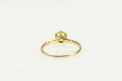 10K Yellow Gold Victorian Sim. Peridot Solitaire Statement Ring