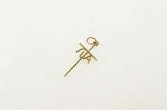 14K Yellow Gold Cross Alpha Omega Greek Letter Christian Charm/Pendant