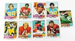 Lot of 9 Topps 1975 Football Cards