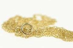 14K Yellow Gold 1.0mm Simple Link Vintage Cable Chain Necklace