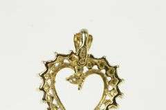 10K Yellow Gold Diamond Simple Classic Heart Love Symbol Pendant
