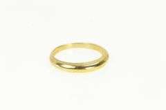 14K Yellow Gold 3.0mm Classic Simple Rounded Wedding Band Ring