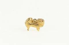14K Yellow Gold 3D Dog Shih Tzu Puppy Pet Animal Charm/Pendant