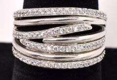 CZ Wrap Ring In Sterling Silver