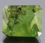 Tremendous 24.72ct rutilated Prehnite