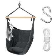 Hammock Chair w/ 2 Cushions Hanging Rope Swing Chair