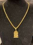 Amazing Virgin Guadelupe Mother Mary Fine Detailed 14 Kt Gold Plated Pendant