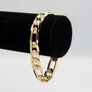 Sharp 35 Gram 14 Kt Italian Gold Plate Figaro Link Bracelet