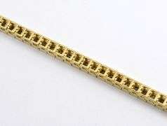 Smooth Box Link Diamond Tennis Bracelet