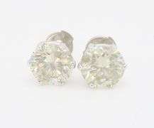 Incredible 4.02ctw Diamond Stud Earrings