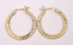 Vermeil Hoop Earrings In Sterling Silver