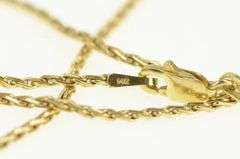 14K Yellow Gold 1.3mm Wheat Link Vintage Palma Chain Necklace