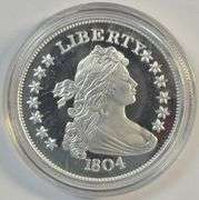 Great 1804 Silver Dollar pure .999 fine silver 2 Troy Oz replica