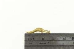 14K Yellow Gold Traditional Italian Horn Protection Symbol Pendant