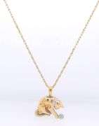 92 Sterling Silver Cat Playing with Ball Pendant on Chain