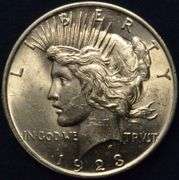 1923 Peace Silver Dollar BU