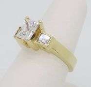 Certified Three Stone Diamond Engagement Ring