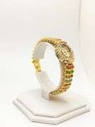 Ladies Geneva & Gemstone Watch, 18kt Yellow Gold Plated