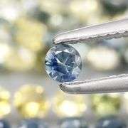Fantastic 4.32ct diamond cut blue and yellow Sapphire set