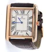 Pablo Raez Stainless Steel Watch with Leather Strap