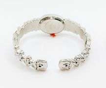 Ladies Geneva & Gemstone Watch, 18kt White GP Cuff