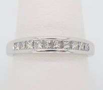 Channel Set Diamond Band in 14k White Gold