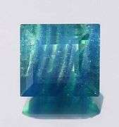 BEAUTIFUL BLUE/GREEN/TEAL PARTI SAPPHIRE EMERALD CUT LOOSE GEMSTONE