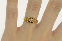 14K Yellow Gold 0.20 Ct Old Mine Cut Diamond Engagement Ring