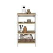 Jannes Linen Cabinet White/Light Oak