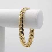 Huge 47.2 Gram 14 Kt Gold Plate Cuban Link Bracelet
