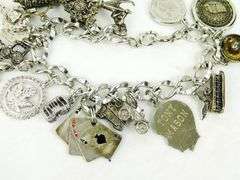 Fabulous Vintage Sterling Travel Charm Bracelet