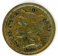 Nicer 1881 Three Cent Nickel Piece