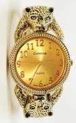 18kt GP Leopard Geneva Bangle Watch
